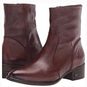 Sam Edelman Hilary Brown Leather Ankle Boots 9.5